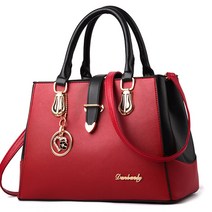 비앤에이치스타일 배색 컬러 벨티드 키링 토트 크로스백 가방 568