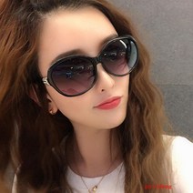 puildaug 여성 선글라스 둥근 얼굴 큰 프레임 안경 패션 우아한 UV 선글라스