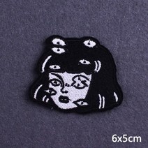 저스트인 사탄 사랑해 펑크 해골 자수 패치 의류용 열 접착 다림질 스티커 DIY 아플리케, [38] PE5169CT