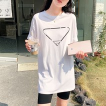 하의실종 블랙 반팔 티셔츠 여성 오버사이즈 여름 2022년 순면 티셔츠 상의