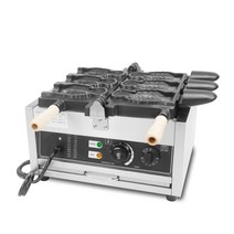 타코야끼 기계 팬 다코야키 세트 메이커 문어 타코야키 상업 3 pcs 전기 오픈 입 아이스크림 붕어빵 물고기 모양 콘, 110v, 2-우리를