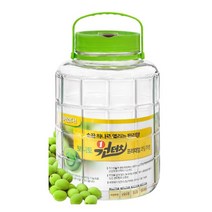 원터치식 슬라이드 유리 담금주병, 10L