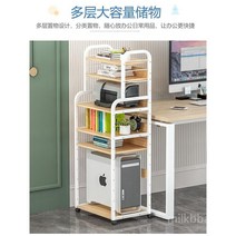 컴퓨터 수납장 PC 본체 프린터 받침대 거치 트레이 사무실 관공서, H.서랍이있는3단화이트선반+가벼운월넛보드