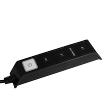 디자인 멀티탭 네모탭 일반형 3구 올블랙, 3m