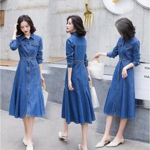 차쿠 청셔츠 롱원피스