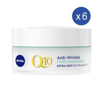 니베아 큐텐 파워 페이스 크림 수분크림 라이트 SPF15 50ml Nivea Q10 Power Face Cream Moisturiser Light, 6개