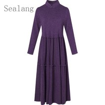[Sealang]여성 봄 빅사아즈 니트 원피스 롱 원피스 bg8zhuo225