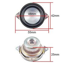 코일 스피커네오디뮴 스피커 4 옴 5W 내장 풀 레인지 베이스 1.5 인치 42mm 오디오 부품 용 듀얼 마그네, 한개옵션0