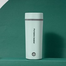 전기텀블러 휴대용전기포트 휴대용 전기 물 주전자 관광 가열 컵 물 보일러 차에 난방, 초록, 가정용 220v