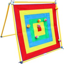 찍찍이 다트 스트커볼 후크볼 과녁 운동회 게임, 4.원형 80cm+ A형 브라켓+볼 20개