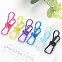 컬러 메탈 클립 집게 빨래 옷걸이 걸레 행주 후크 캠핑 용품 천막 간편 연결 양말 속옷 타프 클램프 선쉐이드 차광막 스트링 차양 옥상 햇빛가리개 주방 멀티 소품 수건 찝게(10P)