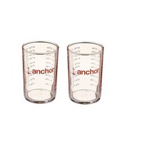 Anchor Hocking 앵커 호킹 눈골드 측정 유리 2개 세트 투명