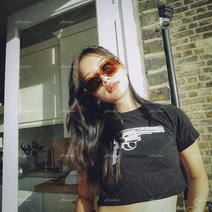 여자크롭티 하라주쿠 고딕 E-girl Kawaii fairy grunge 반팔 t 셔츠 자르기 탑 펑크 빈티지 프린트 여름 티셔츠 여성 Y2K