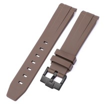 시계줄 고무 밴드 교체 호환 오메가 스피드 마스터 조인트 문 20mm 곡선 고무 시계 스트랩 밴드 소프트 스
