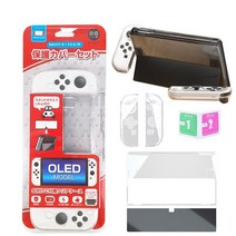 이이네 닌텐도 스위치 oled 올레드 크리스탈 투명 PC 실리콘 케이스 거치대, 이이네크리스탈케이스