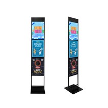 A3 프리미엄 세로 3단 양면 삽입 슬림형 POP 스탠드 입간판(AP-A3V3) 높이 170cm, 화이트 (AP-A3V3)
