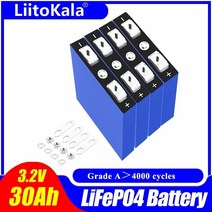 리튬 인산철 배터리 셀 배터리팩 리튬이온배터리 대용량 Liitokala lifepo4 3.2v 30ah 5c 3.2v diy 12v 24v 36v 48v lifepo4 전자, 3.2v 30ah 8개