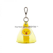 골프볼 파우치 케이스 주머니 클립형 여성 골프공 KAKAO GF 골프캐릭터 귀요미 PVC 작은 홀가방 수납 캐디백, 06-YELLOW