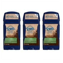 탐스 남자 데오드란트 노스 우드 2.8oz(79g) 3팩 Mens Long Lasting Wide Stick Deodorant, 3개, 64g