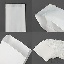 100매 11X15CM 종이봉투 무지 화이트 찐빵 포장 고로케 봉투 오징어 포장지
