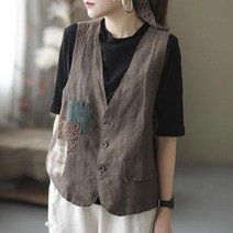 생활한복 조끼 개량 퓨전 중년 절복 법복 엄마옷 브이넥 T32