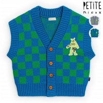 쁘띠뮤 체키니트조끼 2컬러