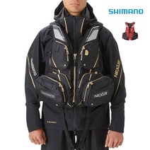 Shimano 일본직구 시마노 VF 121T 넥서스 플로팅 베스트 낚시 구명 조끼, XXL, 블랙