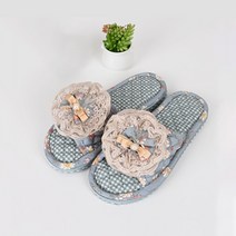 층간소음 방지 발편한 푹신한 플로어 꽃무늬 면 거실 실내화 퀼트 어린이집 교사 슬리퍼 쿠션 거실화, 퍼플, 1개