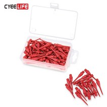 다트핀 전자다트 다트게임CyeeLife-전문 플라스틱 다트 팁 교체 포인트 8 색 100 개, 협력사, 02 빨간