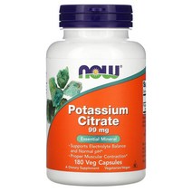 나우푸드 Potassium Citrate 시트르산 칼륨 99mg 180베지 캡슐