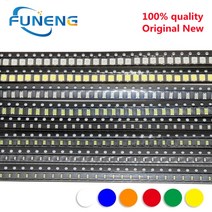 WIFI 6E AX210 블루투스 5.3 네트워크 카드 0603 0805 1206 3528 5050 5730 SMD LED 발광 레드 옐로우 그린 화이트 블루 로트당 100 개, 3.0805 Green
