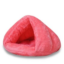 애완용 산책 이동 가방 켄넬 캐리어 눕눕백튼튼한 겨울 몽골 개 개집 두꺼운 부드러운 침대 고양이 접을 수, 04 pinksmall