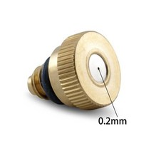 10pcs 스레드 황동 분무 노즐 0.1-0.8mm 오리피스 워터 미스터 부품 파티오 야외 냉각 안개 제조기 용 분무기 헤드, 0.2mm 10개
