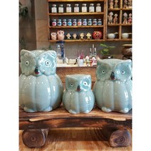 부엉이장식 청자인형, 소