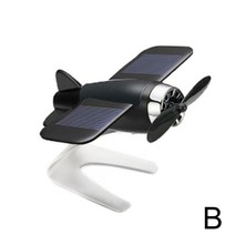[차량용방향제] Solar Airplane Model Center Console Decoration Air Freshener Mini Car Interior Accessories, [02] B