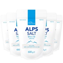 네이처모닝 알프스 소금 600g 가는입자 독일직수입, 5개