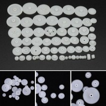 기어부품 기어가공 기어제작58 Pcs DIY 플라스틱 드라이브 장난감 기어 RC 자동차 더블 감속 및 부품에 대, 한개옵션0, 한개옵션0