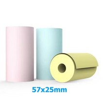 폴라로이드 포토 프린터 프린트 기 인화 57mm 무선 스마트 감열 라벨 스티커 메이커 종이 포켓 안드로이드 또는 iOS 앱, 3 Rolls Colors, CHINA