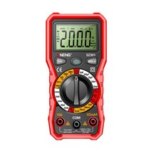 멀티테스터기 접촉/비접촉 타코메타/회전계/RPM/회전수측정기 2000 카운트 스마트 디지털 멀티미터 테스터 저항 커패시턴스 휴대용 스마트 멀티미터 dc ac 전압 배터리 구동, 빨간색