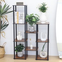 HK.sell 사각 우드 9단 화분대, 다크우드