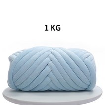 자이언트실1KG 1000g Super Chunky Yarn Thick Bulky Giant Threads Roving Spinning for Hand Knitting DI, 한개옵션1, 07 Blue 1KG