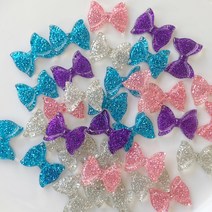 데코덴 슬라임 파츠 모음 폰케이스꾸미기 디저트파츠 폰케이스만들기 탑꾸 다꾸 폴꾸 탑로더 방과후수업재료, 글리터 리본