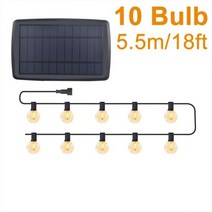 태양광 Led 끈 조명 야외 결혼식 장식 패어리 라이트 파티 정원 크리스마스 실외 거리 화환, 10Bulb Warm White
