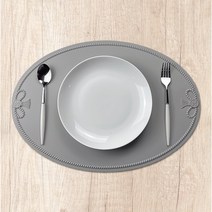 오마주 비비안 타원 실리콘 매트, 9. 라이트그레이(OVN-LG)