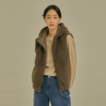 [더블유나인] [Eco Fur] 덤블 집업 후드베스트 (2colors) TMVWB4TW11