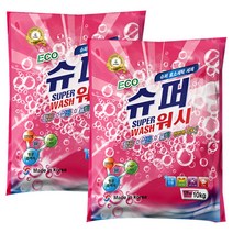 에코슈퍼워시 찬물 가루 세탁세제, 10kg, 2개