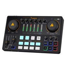 maonocaster 오디오 인터페이스 dj 믹서 녹음 라이브 스트리밍 youtube dj 기타 pc를 위한 하나의 팟캐스트 스튜디오, 사운드 카드