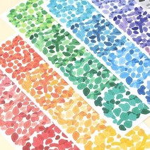 욜케이유 인생네컷앨범 다이어리 포토북 DIY 데코 풀잎 디자인 스티커, 빨강