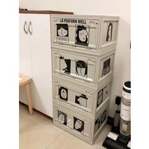 캠핑캐비넷 캠핑정리대 캠핑용쉘프 캠핑 수납장 선반 Diy 흑백 헤드 플라스틱 보관 상자 야외 접는 다기능 보관 캐비닛 기숙사 침대 옆 보관 상자, 아미 그린 롤러 포함, 47cm35cm23.5cm 소형
