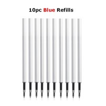 보석펜 다이아몬드 볼펜 xiaomi 델리 금속 젤 롤러 볼 caneta ручка 0.5mm 사무실 학생용 서명 비즈니스 문구 용품, 10블루 리필